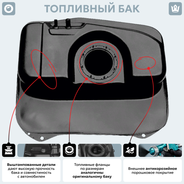Топливный бак Fiat Kartal (антикоррозия)